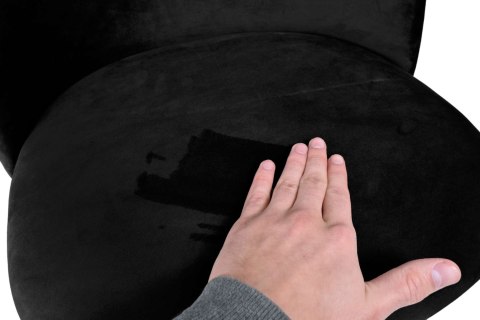Krzesło welurowe tapicerowane Jazz Velvet czarny Krzesło welurowe tapicerowane Jazz Velvet czarny
