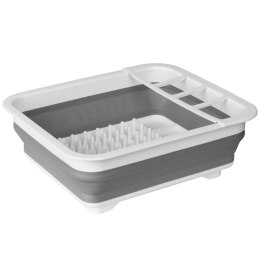 Ociekacz do naczyń składany biało-szary COMPACT