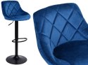 Hoker barowy Cydro black granatowy Velvet