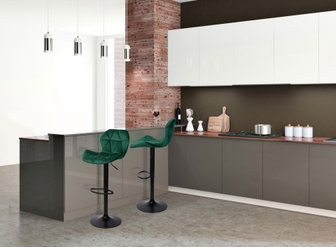 Hoker barowy Grappo Black ciemnozielony Velvet Hoker barowy Grappo Black ciemnozielony Velvet