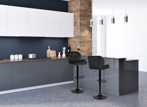 Hoker barowy Grappo Black czarny Velvet Hoker barowy Grappo Black czarny Velvet
