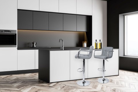 Hoker barowy Monte szary materiał Hoker barowy Monte szary materiał