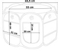 Kojec materiałowy dla zwierząt L - brązowy