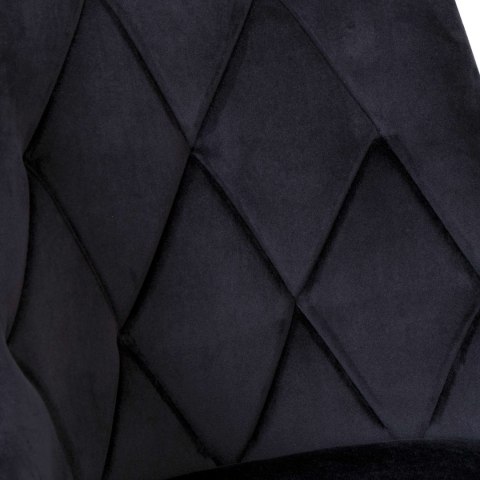 Krzesło LINCOLN VELVET tapicerowane czarny aksamit Krzesło LINCOLN VELVET tapicerowane czarny aksamit