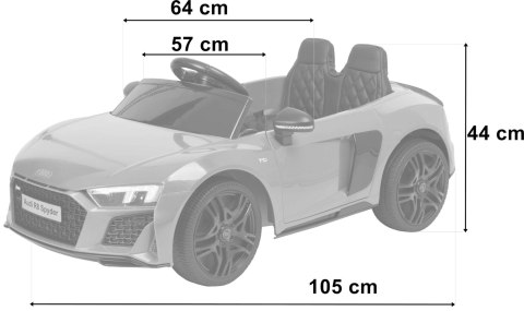Samochód elektryczny dla dzieci AUDI R8 SPYDER biały Samochód elektryczny dla dzieci AUDI R8 SPYDER biały