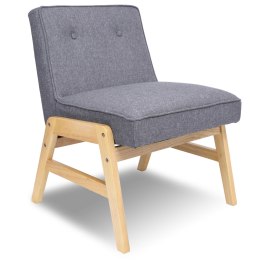 Fotel klubowy retro ONTARIO PLUS szary