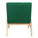 Fotel klubowy retro ONTARIO VELVET PLUS ciemnozielony