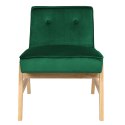 Fotel klubowy retro ONTARIO VELVET PLUS ciemnozielony