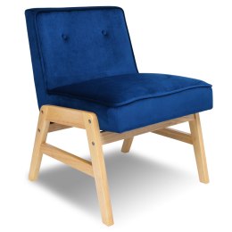 Fotel klubowy retro ONTARIO VELVET PLUS granatowy