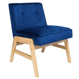 Fotel klubowy retro ONTARIO VELVET PLUS granatowy