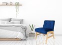 Fotel klubowy retro ONTARIO VELVET PLUS granatowy