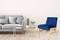 Fotel klubowy retro ONTARIO VELVET PLUS granatowy