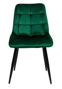 Krzesło glamour Aspen Velvet ciemnozielone
