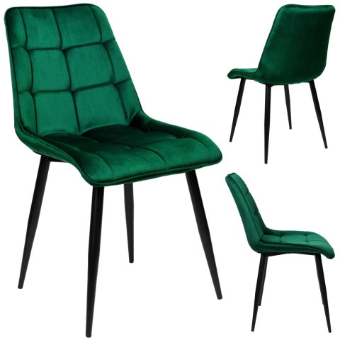 Krzesło glamour Aspen Velvet ciemnozielone Krzesło glamour Aspen Velvet ciemnozielone