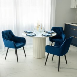 Krzesło welurowe NEVADA VELVET granatowe