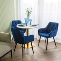 Krzesło welurowe NEVADA VELVET granatowe