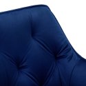Krzesło welurowe NEVADA VELVET granatowe