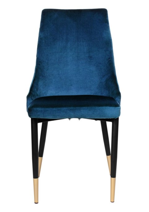 Krzesło welurowe tapicerowane Vermont Velvet granatowe Krzesło welurowe tapicerowane Vermont Velvet granatowe