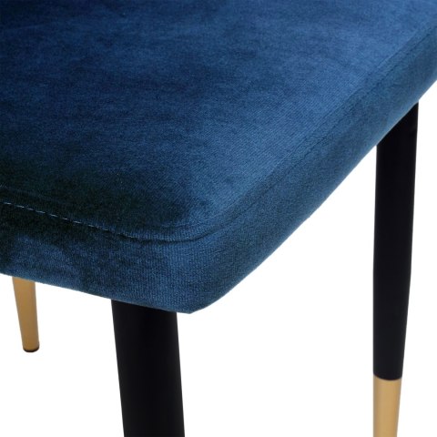 Krzesło welurowe tapicerowane Vermont Velvet granatowe Krzesło welurowe tapicerowane Vermont Velvet granatowe