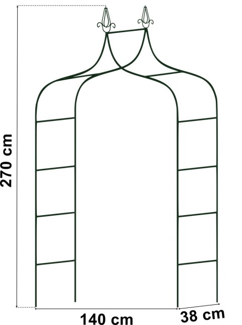 Pergola metalowa iglica ciemno-zielona Pergola metalowa iglica ciemno-zielona