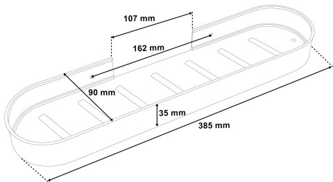 Półka loft Suna czarna do łazienki kuchni loft Półka loft Suna czarna do łazienki kuchni loft