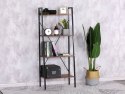 Regał industrialny loft Visby czarny postarzany dąb