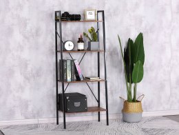 Regał industrialny loft Visby czarny postarzany dąb