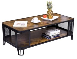 Stolik loftowy kawowy Sargot rustykalny 120 cm