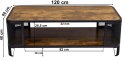 Stolik loftowy kawowy Sargot rustykalny 120 cm