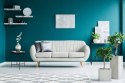 Stolik metalowy z lustrem loft Santiago czarny