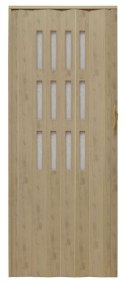 Drzwi harmonijkowe 001S wiąz - 80 cm