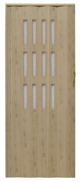 Drzwi harmonijkowe 001S wiąz - 80 cm