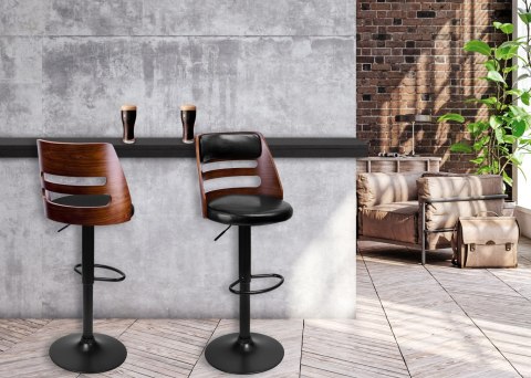 Hoker barowy Jordan loft czarny Hoker barowy Jordan loft czarny