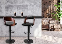 Hoker barowy Portland loft czarny