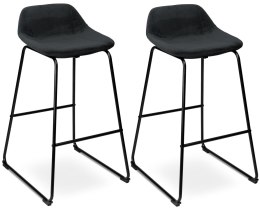 Hoker barowy Sligo czarny Velvet 2 sztuki