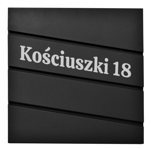 Skrzynka pocztowa na listy Bjorg czarny z napisami Skrzynka pocztowa na listy Bjorg czarny z napisami