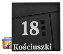 Skrzynka pocztowa na listy Johan czarny z napisami