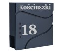 Skrzynka pocztowa na listy Sven z gazetnikiem antracyt z napisami