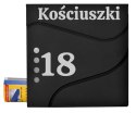 Skrzynka pocztowa na listy Sven z gazetnikiem czarny z napisami