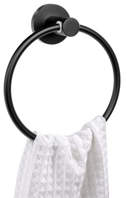 Wieszak na ręczniki loftowy Ring czarny