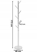 Wieszak stojący Levi 173 cm biały