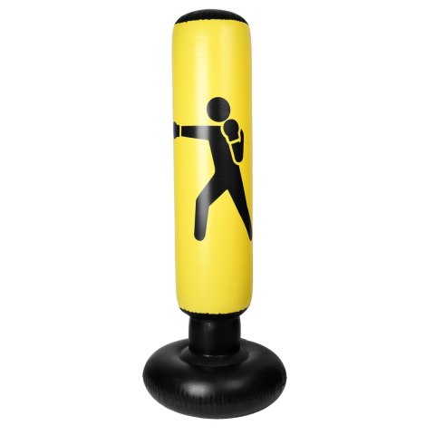 Bokserski dmuchany worek treningowy ROCKY 150 cm żółty Bokserski dmuchany worek treningowy ROCKY 150 cm żółty