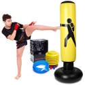 Bokserski dmuchany worek treningowy ROCKY 150 cm żółty