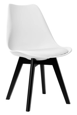 Krzesło nowoczesne Nantes Black DSW białe