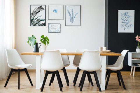 Krzesło nowoczesne Nantes Black DSW białe Krzesło nowoczesne Nantes Black DSW białe