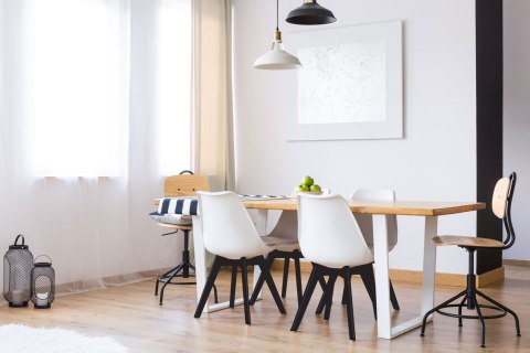Krzesło nowoczesne Nantes Black DSW białe Krzesło nowoczesne Nantes Black DSW białe