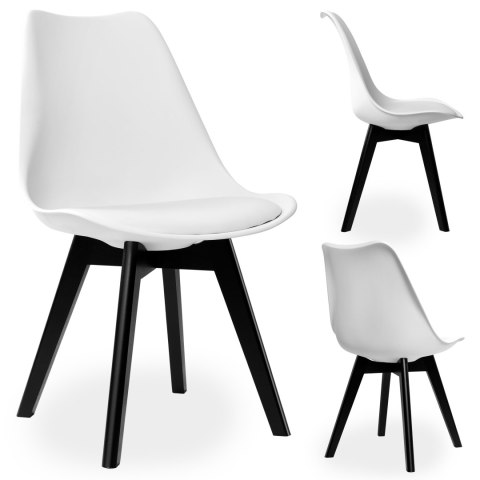 Krzesło nowoczesne Nantes Black DSW białe Krzesło nowoczesne Nantes Black DSW białe