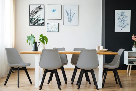 Krzesło nowoczesne Nantes Black DSW szare Krzesło nowoczesne Nantes Black DSW szare