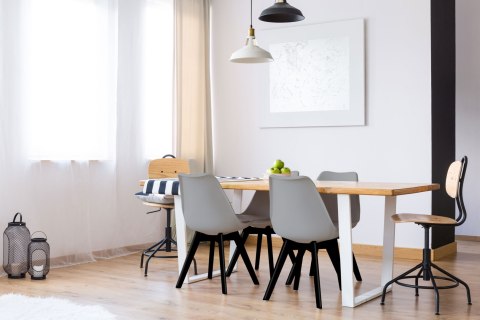 Krzesło nowoczesne Nantes Black DSW szare Krzesło nowoczesne Nantes Black DSW szare