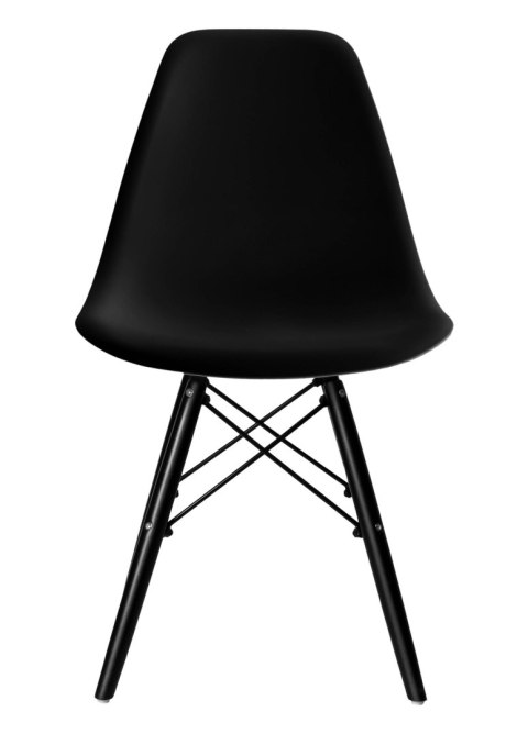 Krzesło plastikowe Milano Black DSW czarne Krzesło plastikowe Milano Black DSW czarne